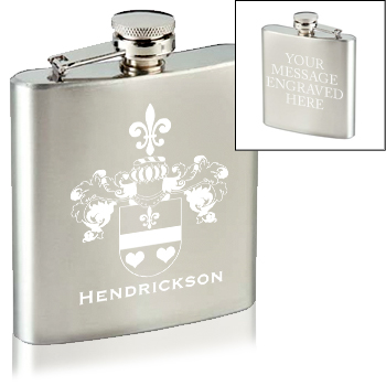 Hip Flask - Coat of Arms / Family Crest