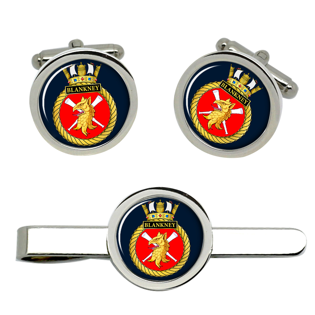 HMS Blankney Sales of SALE items Classic from new works Royal Navy Cufflinks and Tie Set Clip