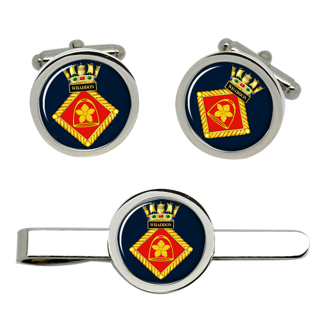 HMS Whaddon Royal New sales Navy Cufflinks Tie Ranking TOP20 and Clip Set