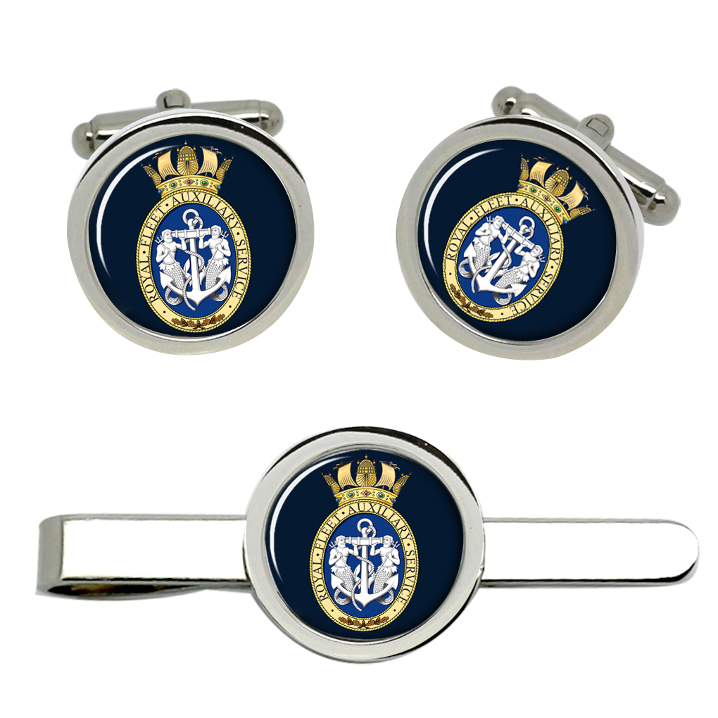 Knigliche Fleet Auxiliary Crest, Royal Navy Manschettenknpfe Und Tie Clip Set